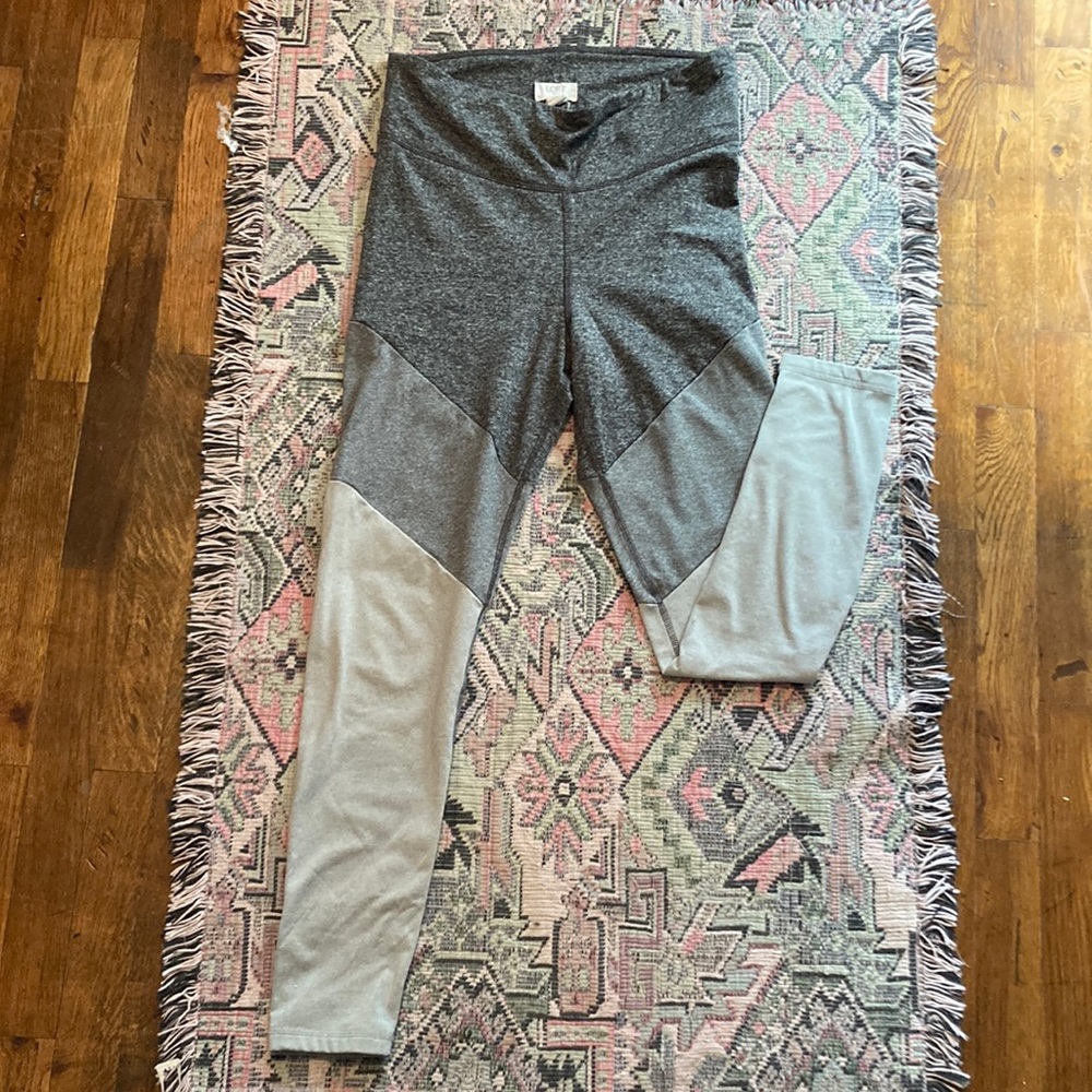 Loft, high waisted, grey leggings.